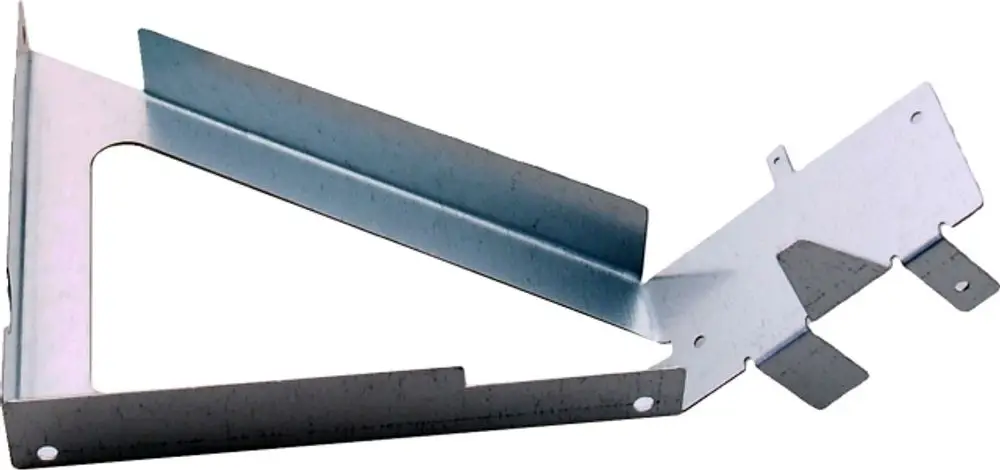 Metallteil mit gebogenen und gefalteten Kanten, möglicherweise für strukturelle Unterstützung. Produkt stammt von Wolf.